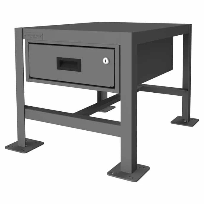 24in x 36in Machine Table Workbench with 1 Shelf and 1 Drawer