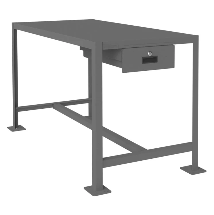 24in x 48in Machine Table Workbench with 1 Shelf and 1 Drawer