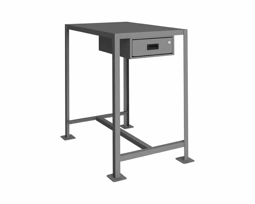 24in x 48in Machine Table Workbench with 1 Shelf and 1 Drawer