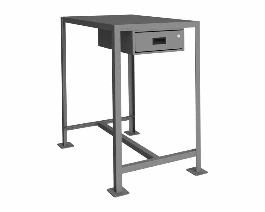 24in x 48in Machine Table Workbench with 1 Shelf and 1 Drawer