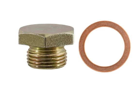 3/4-16in Oil Drain Plug with Gasket Zinc