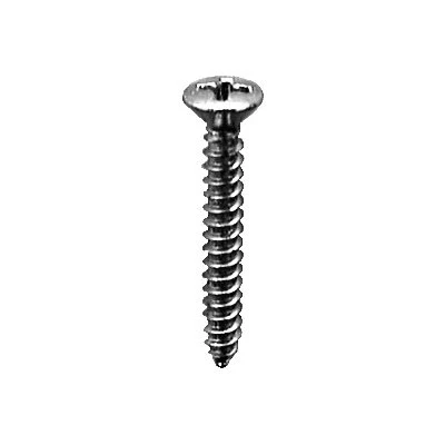 #10 x 1in Phillips Oval Trim Screw 18.8 Stainless Steel