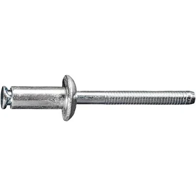 1/4" Peel Type Rivet  Grip Range : 1/32-7/32" Flange Diameter : 1/2"