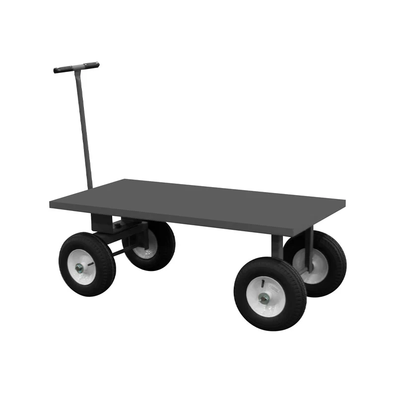 12in Pneumatic Platform Truck with Lips Down