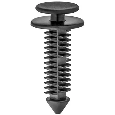 11/32 x 1-1/8in Ford Seat Back Panel X-Mas Tree Push Retainer Black Nylon