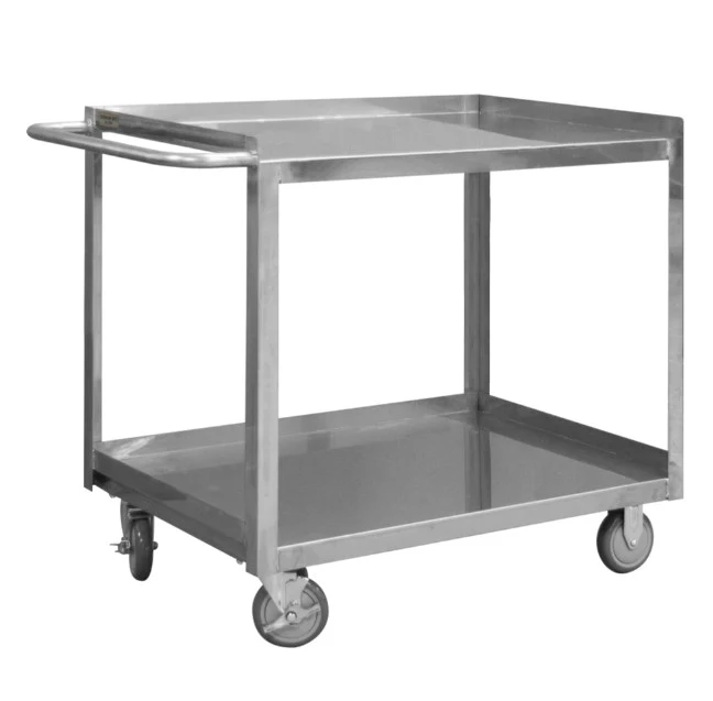 Stainless Steel Stock Cart with 2 Shelves
