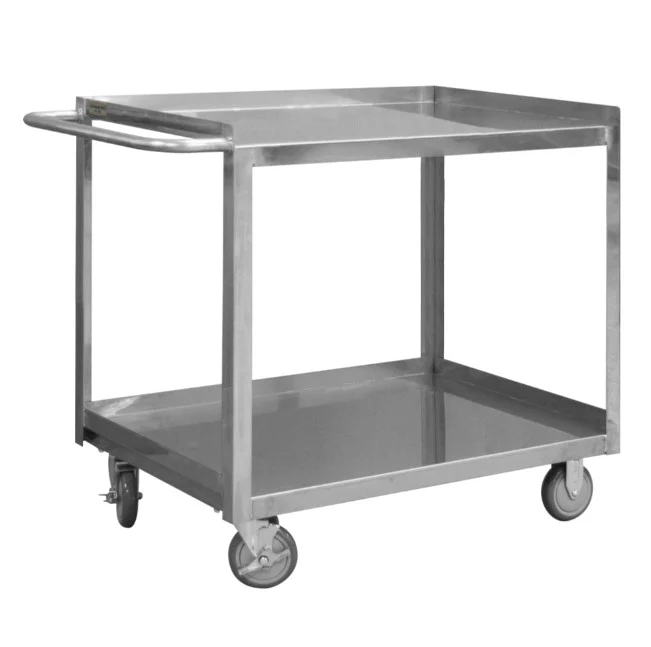 Stainless Steel Stock Cart with 2 Shelves