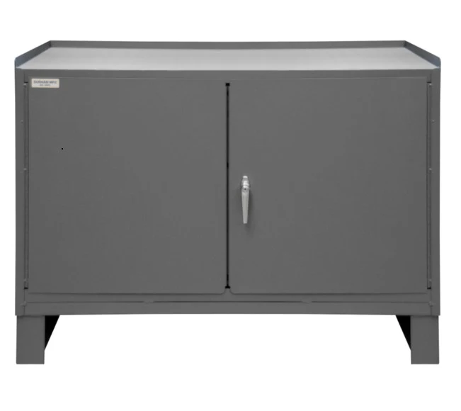 Stationary Workstation with 2 Shelves and 2 Doors