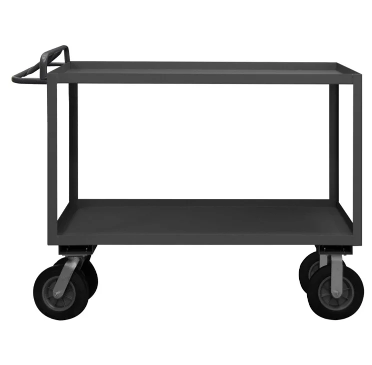 Stock Cart with 2 Shelves and an Ergonomic Handle