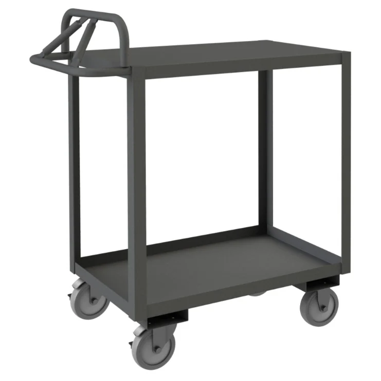 Stock Cart with 2 Shelves and an Ergonomic Handle