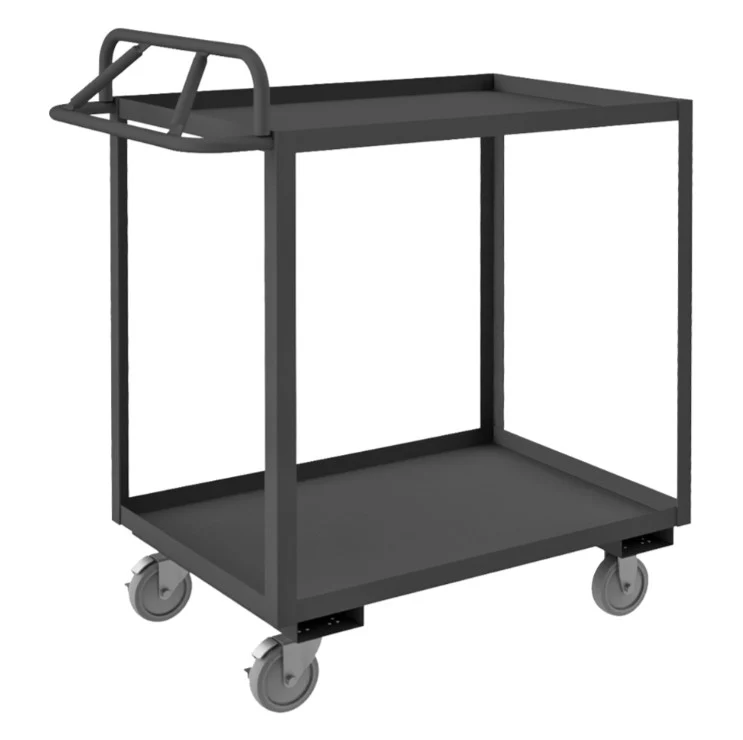 Stock Cart with 2 Shelves and an Ergonomic Handle