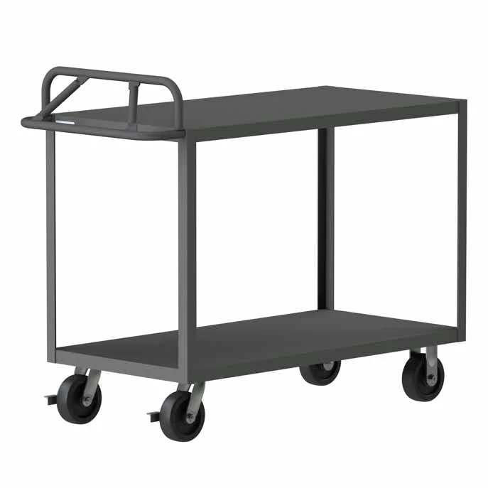 Stock Cart with 2 Shelves and an Ergonomic Handle