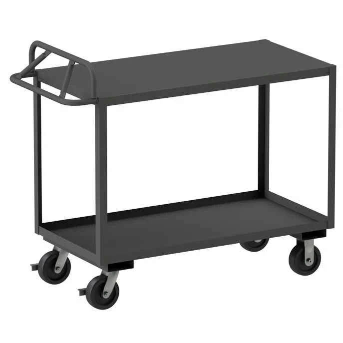 Stock Cart with 2 Shelves and an Ergonomic Handle