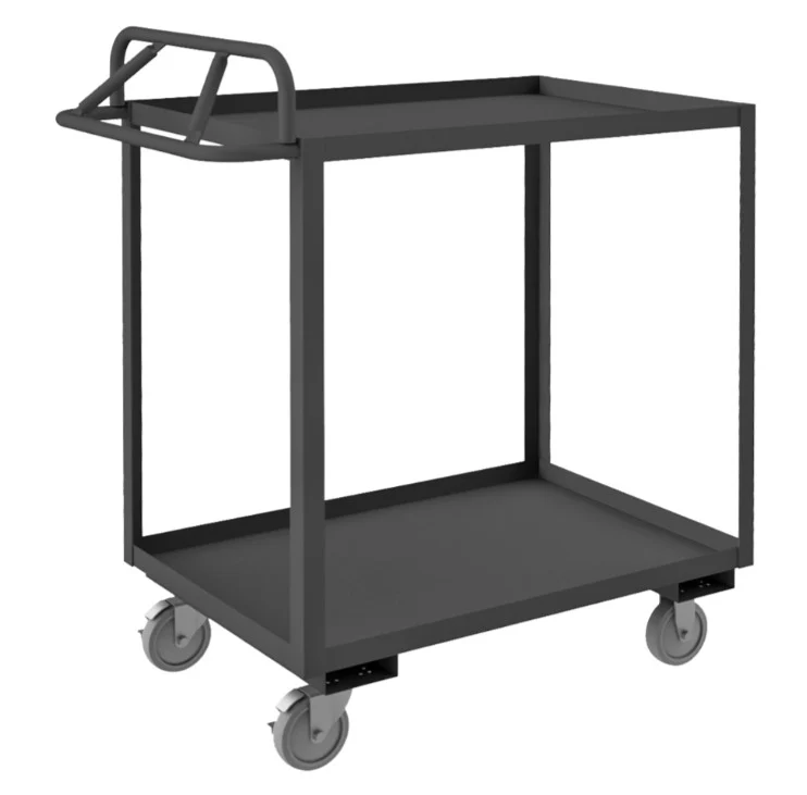 Stock Cart with 2 Shelves and an Ergonomic Handle
