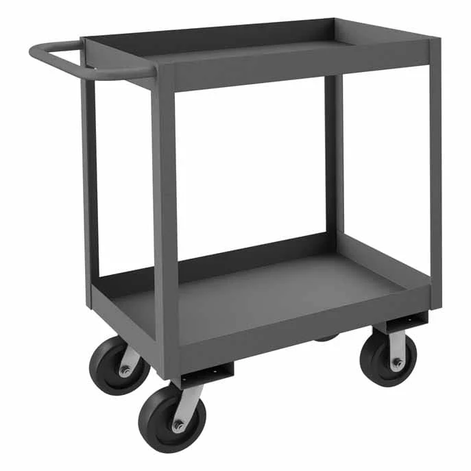 18in x 30in Stock Cart with 2 Shelves and a High Lip