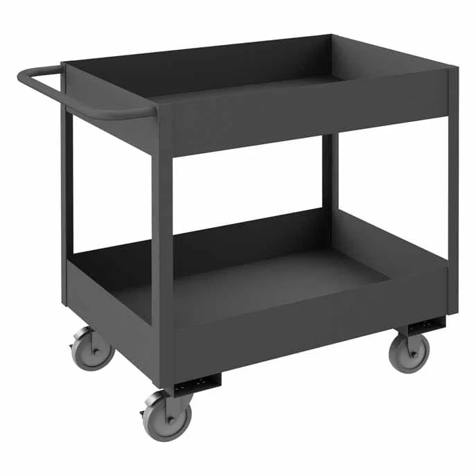18in x 30in Stock Cart with 2 Shelves and a High Lip