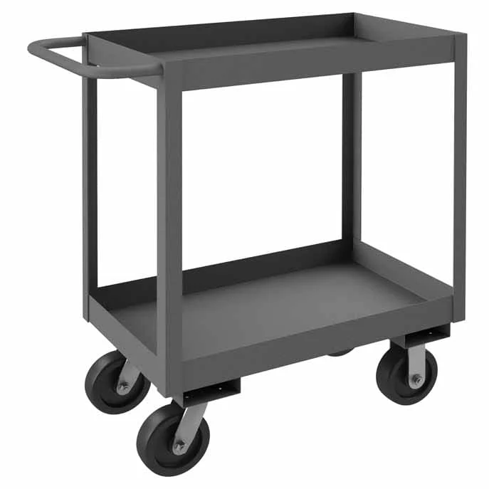 24in x 36in Stock Cart with 2 Shelves and a High Lip