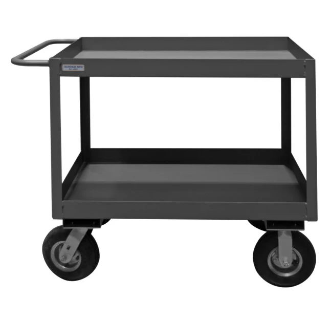 24in x 36in Stock Cart with 2 Shelves and a High Lip