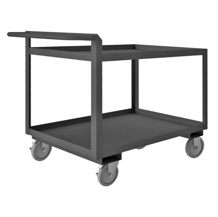 Stock Cart with 2 Shelves and a Raised Handle