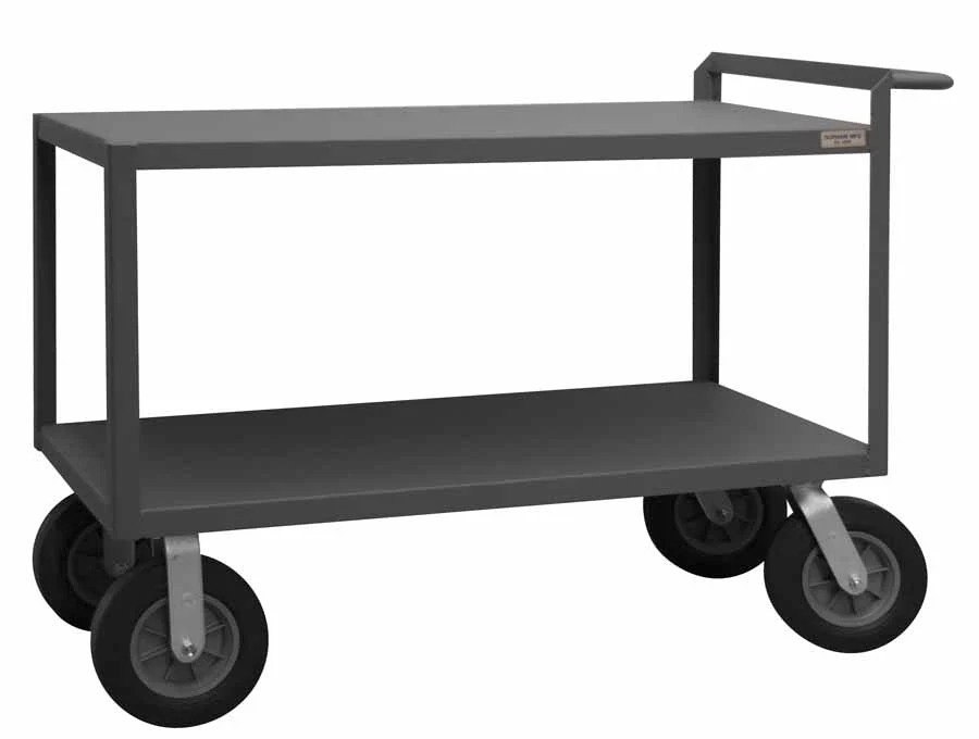 Stock Cart with 2 Shelves and a Raised Handle