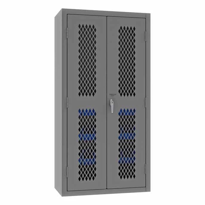 Ventilated Cabinet with 15 Bins and 2 Shelves