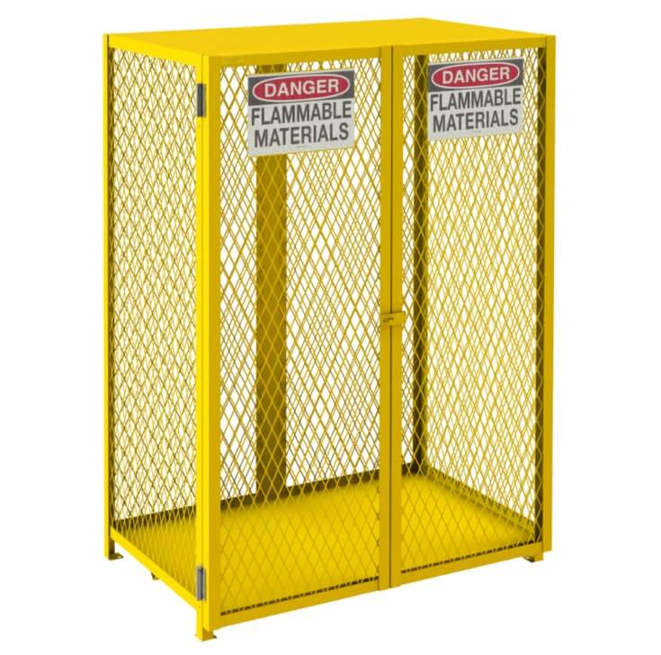 Cabinet with 12 Cylinder Vertical Gas Storage