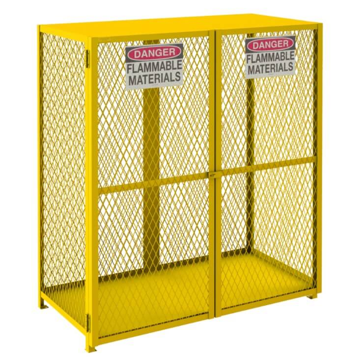 Cabinet with 18 Cylinder Vertical Gas Storage
