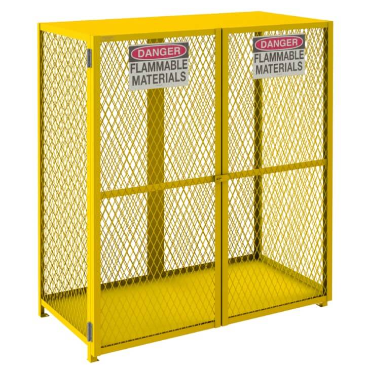 Cabinet with 18 Cylinder Vertical Gas Storage