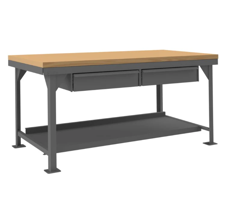 72in x 36in Maple Top Workbench with 2 Drawers